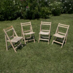 1. Ahşap Gürgen Ağacı Katlanır Sandalye 1 Adet