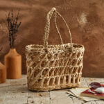 Hasır El Örgü Küçük Boy Çanta