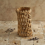 estoran ve oteller için el örgüsü hasır içecek şişesi kılıfı 1.5 lt