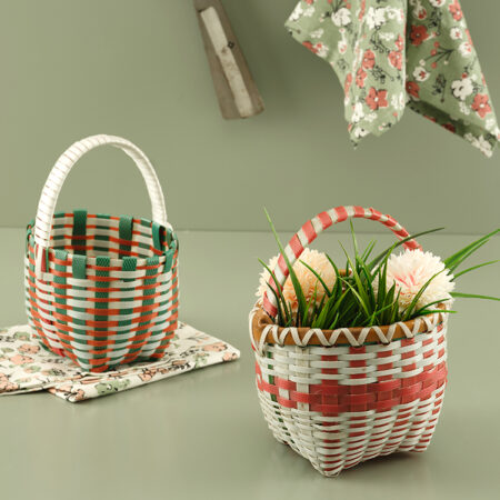 Plastik El Örgü Sepet 2 Adet