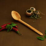 Usta işi el oyması özel seri şimşir salata kaşığı 25 cm