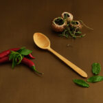 Usta işi el oyması özel seri şimşir tatlı kaşığı 18 cm