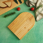 Ahşap Gökkuşağı Sunumluk Oval