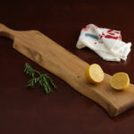 El yapımı masif ceviz steak kesme ve sunum tahtası