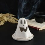 El Yapımı Sevimli Seramik Hayalet Tütsülük ve Buhurdanlık