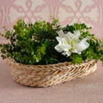 Hasır El Örgü Büyük Boy Sepet