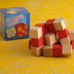 El yapımı ahşap hareketli küpler stres ve zeka oyunu