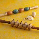 Ahşap vücut masaj merdanesi selülit için