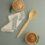 El yapımı doğal şimşir kaşık 24 cm