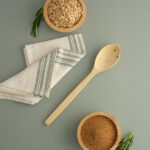 El yapımı doğal şimşir kaşık 21 cm