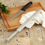 Profesyonel geniş çemberli çelik bıçak masatı