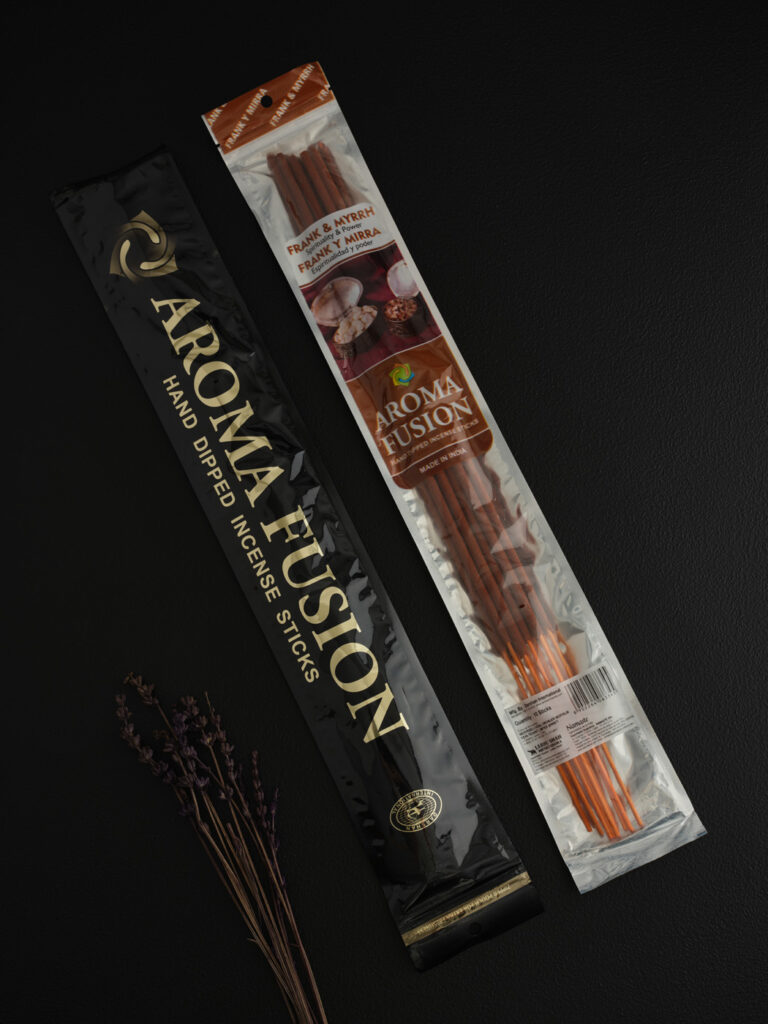 Aroma Fusion Frankincense ve Myrrh 3 saat yanan bahçe boy çubuk tütsü