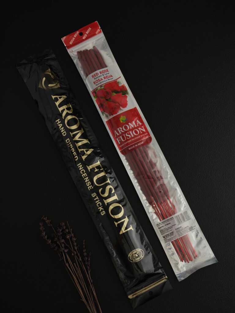 Aroma Fusion Kırmızı Gül 3 saat yanan bahçe boy çubuk tütsü