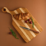 Profesyonel end grain kesme tahtası çınar ve dut ağacı mozaiği