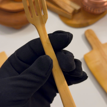 Doğal Şimşir Çatal | El Yapımı, Organik ve Çizmez Ahşap Çatal